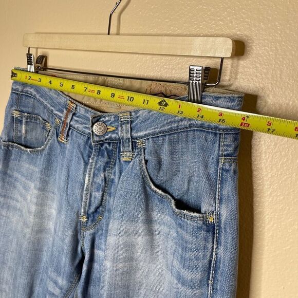 BOSS HUGO BOSS Jeans Mens Size 32 Straight Leg Light Wah Blue Distressed - Picture 6 of 14